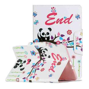 For Samsung Galaxy Tab E 9.6 / T560 Painted Pattern Horizontal Flip Leather Case with Holder(Panda)