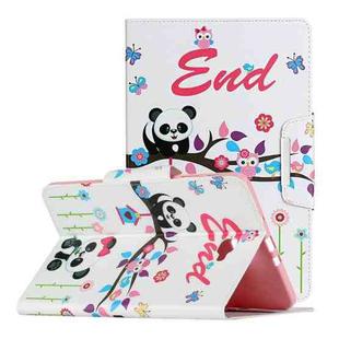 For Samsung Galaxy Tab A 10.1 (2016) / T580 Painted Pattern Horizontal Flip Leather Case with Holder(Panda)