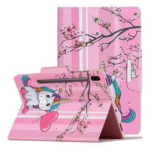 For Samsung Galaxy Tab S6 / T860 Painted Pattern Horizontal Flip Leather Case with Holder(Sakura Unicorn)