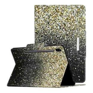 For Samsung Galaxy Tab S6 / T860 Painted Pattern Horizontal Flip Leather Case with Holder(Black and Yellow Sand)