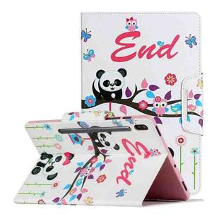 For Samsung Galaxy Tab S6 / T860 Painted Pattern Horizontal Flip Leather Case with Holder(Panda)