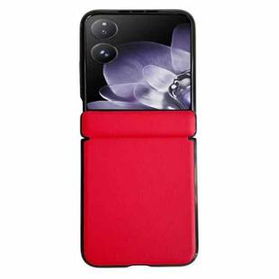 For Xiaomi Mix Flip Integrated Magnetic Axis Solid Color Leather Texture Phone Case(Red)