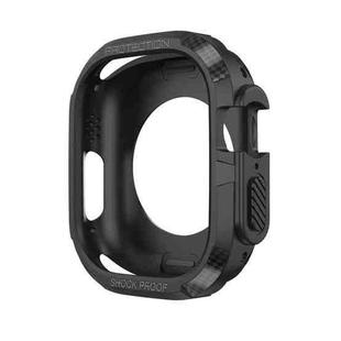 For Apple Watch 40mm Three-proof TPU Carbon Fiber Protective Case(Black)