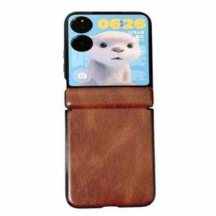 For Xiaomi Mix Flip Integrated Magnetic Axis Crazy Horse Texture Phone Case(Brown)