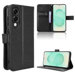 For Samsung Galaxy S25 Edge 5G Diamond Texture Leather Phone Case(Black)
