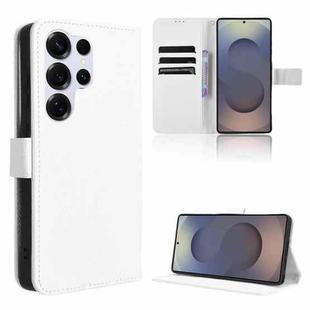 For Samsung Galaxy S25 Ultra 5G Diamond Texture Leather Phone Case(White)