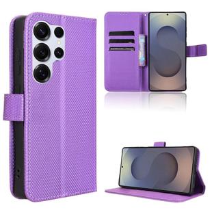 For Samsung Galaxy S25 Ultra 5G Diamond Texture Leather Phone Case(Purple)