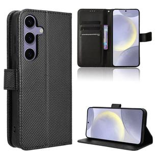 For Samsung Galaxy S25+ 5G Diamond Texture Leather Phone Case(Black)