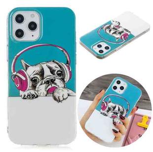 For iPhone 12 Pro Max Luminous TPU Soft Protective Case(Headset Dog)