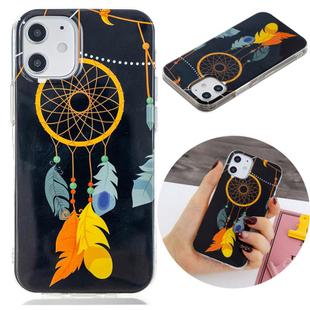 For iPhone 12 mini Luminous TPU Soft Protective Case(Black Wind Chimes)