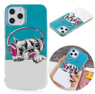 For iPhone 12 / 12 Pro Luminous TPU Soft Protective Case(Headset Dog)