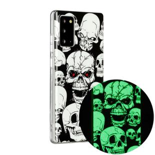 For Samsung Galaxy Note20 Luminous TPU Soft Protective Case(Skull)