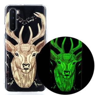 For OnePlus Nord Luminous TPU Soft Protective Case(Deer Head)