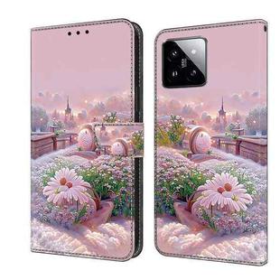 For Xiaomi 14 Fresh Painted Leather Phone Case(Garden)