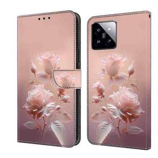 For Xiaomi 14 Fresh Painted Leather Phone Case(Ceramic Flowers)