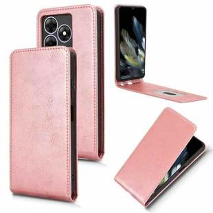 For Blackview Wave 8 / 8C / Oscal Flat 2 Magnetic Vertical Flip Leather Phone Case(Rose Gold)