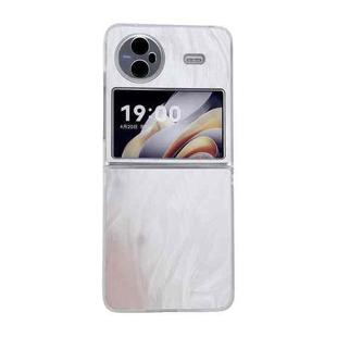 For vivo X Flip Transparent Edge PC Folding Phone Case(Feather Yarn)