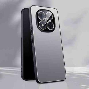 For Redmi Note 14 Pro+ 5G Ice Aluminum Metal Explosion-proof Frosted Phone Case(Silver)