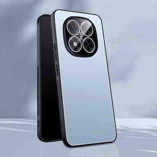 For Redmi Note 14 Pro+ 5G Ice Aluminum Metal Explosion-proof Frosted Phone Case(Blue)