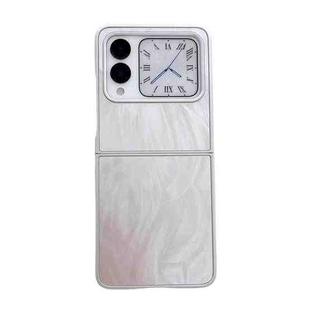 For Huawei nova Flip Silver Edge PC Folding Phone Case(Feather Yarn)