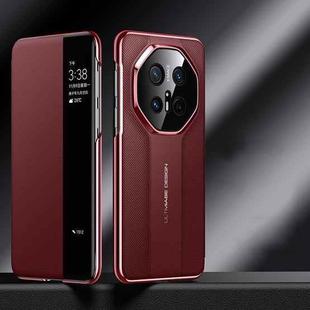 For Huawei Mate 70 RS Ultimate Smart View Window Imitation Ultimate Design Phone Case(Red)