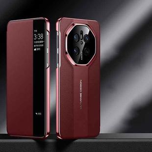 For Huawei Mate 70 Smart View Window Imitation Ultimate Design Phone Case(Red)