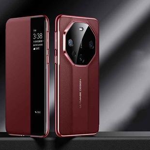 For Huawei Mate 60 Smart View Window Imitation Ultimate Design Phone Case(Red)