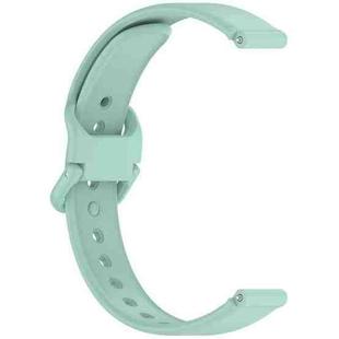 12mm Solid Color Nail Buckle Silicone Watch Band(Teal)