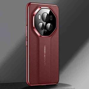 For Honor Magic6 Imitation Ultimate Design Plain Leather Phone Case(Red)