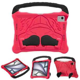 For iPad Air 11 2024 /  2025 Boxing Series Kickstand EVA Shockproof Tablet Case with Shoulder Strap(Red Black)