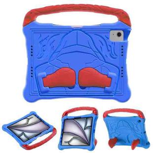 For iPad Air 11 2024 /  2025 Boxing Series Kickstand EVA Shockproof Tablet Case with Shoulder Strap(Blue Red)