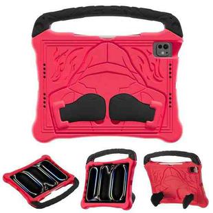 For iPad Pro 11 2024 Boxing Series Kickstand EVA Shockproof Tablet Case with Shoulder Strap(Red Black)