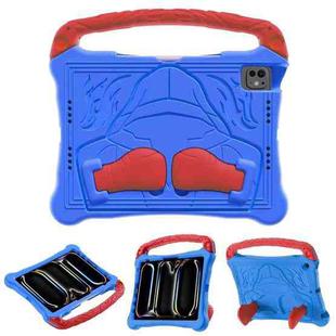 For iPad Pro 11 2024 Boxing Series Kickstand EVA Shockproof Tablet Case with Shoulder Strap(Blue Red)