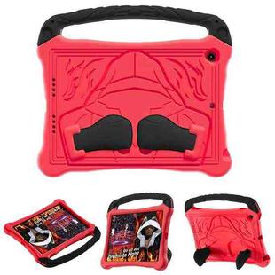 For iPad 10.2 2021 / 2020 / 2019 Boxing Series Kickstand EVA Shockproof Tablet Case with Shoulder Strap(Red Black)