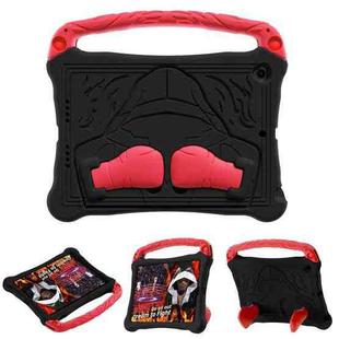 For iPad 10.5 2017 / Air 3 2019 Boxing Series Kickstand EVA Shockproof Tablet Case with Shoulder Strap(Black Red)