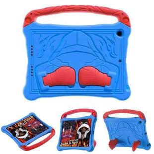 For iPad 10.5 2017 / Air 3 2019 Boxing Series Kickstand EVA Shockproof Tablet Case with Shoulder Strap(Blue Red)