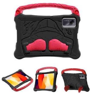 For Xiaomi Redmi Pad SE 11 2023 Boxing Series Kickstand EVA Shockproof Tablet Case with Shoulder Strap(Black Red)