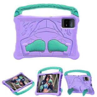 For Xiaomi Pad 6 / 6 Pro Boxing Series Kickstand EVA Shockproof Tablet Case with Shoulder Strap(Purple Mint)