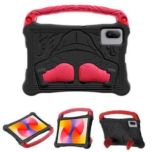 For Huawei MatePad SE 11 2024 Boxing Series Kickstand EVA Shockproof Tablet Case with Shoulder Strap(Black Red)