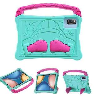 For Honor Tablet V7 11 inch Boxing Series Kickstand EVA Shockproof Tablet Case with Shoulder Strap(Mint Rose Red)
