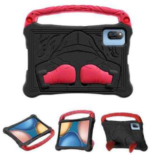 For Honor Tablet V7 11 inch Boxing Series Kickstand EVA Shockproof Tablet Case with Shoulder Strap(Black Red)