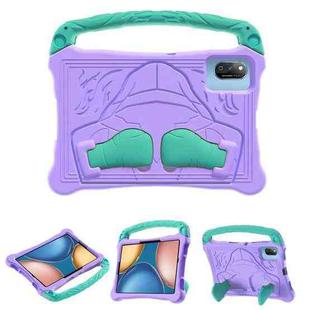 For Honor Tablet V7 11 inch Boxing Series Kickstand EVA Shockproof Tablet Case with Shoulder Strap(Purple Mint)