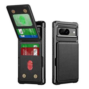 For Google Pixel 8 Vertical Flip Card Bag Holder Leather Phone Case(Black)