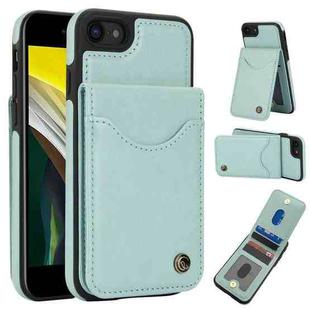 For iPhone 7 / 8 / SE 2022 AwQuer Vertical Flip Card Bag Holder Leather Phone Case(Green)