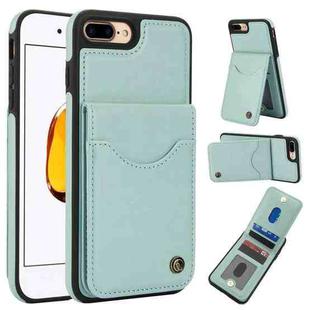 For iPhone 7 Plus / 8 Plus AwQuer Vertical Flip Card Bag Holder Leather Phone Case(Green)