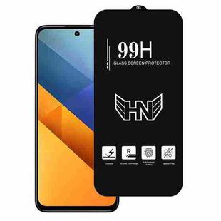 For Xiaomi Poco M6 4G High Aluminum Large Arc Full Screen Tempered Glass Film