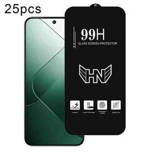 For Xiaomi 14 25pcs High Aluminum Large Arc Full Screen Tempered Glass Film