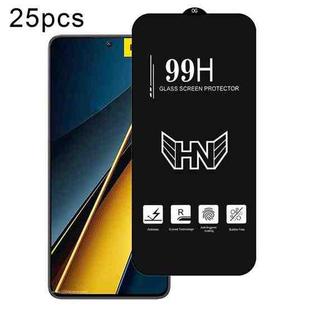 For Xiaomi Poco X6 Pro 25pcs High Aluminum Large Arc Full Screen Tempered Glass Film