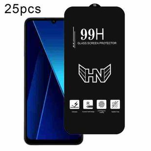 For Xiaomi Poco C65 25pcs High Aluminum Large Arc Full Screen Tempered Glass Film