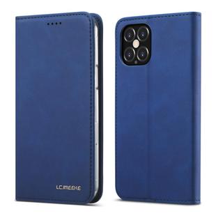 For iPhone 12 Pro Max LC.IMEEKE LC-002 Series Skin Hand Feeling PU + TPU Horizontal Flip Leather Case with Holder & Card Slot & Wallet(Blue)